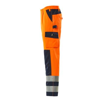 MASCOT SAFE COMPETE Olinda arbejdsbukser med knælommer, hi-vis orange/marine