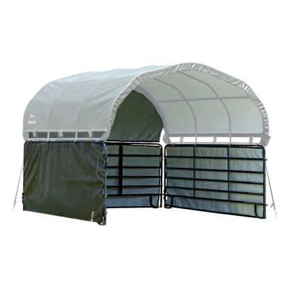 ShelterLogic Run-in-Shed sidepaneler til overdækning/hestestald, polyethylen/stål, grøn
