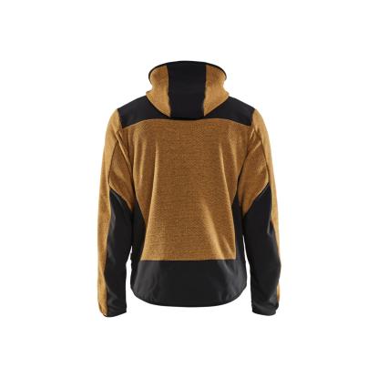 Blåkläder 5940 strikket jakke med softshell, honninggul/sort