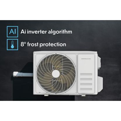 AE Mat Pro 12 luft-til-luft varmepumpe med Wi-Fi, 4,9 kW, mat sort, 77 m²