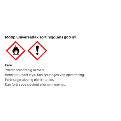 Motip universallak, 500 ml - sort højglans
