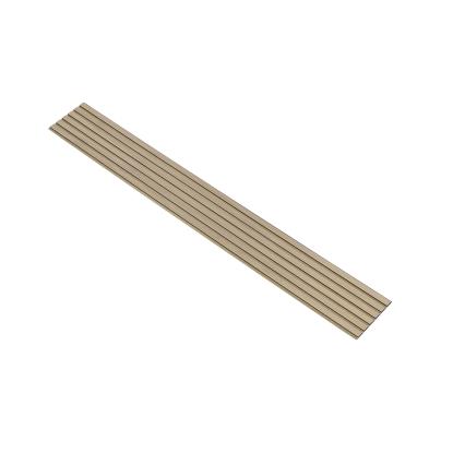 I-Wood Medio+ Original akustikpanel, hvid olieret, brun filt og sort kerne, egefiner, 17 x 300 mm