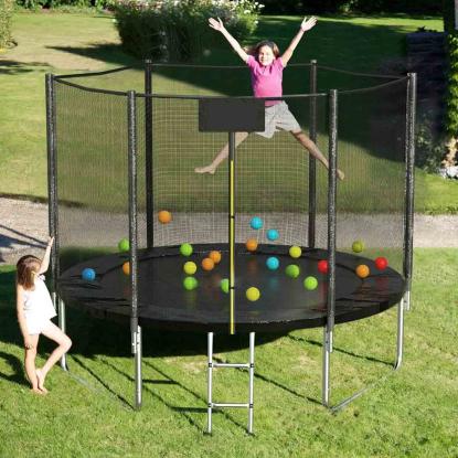 Kantovertræk til trampolin, sort, Ø305 cm
