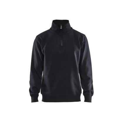 Blåkläder 3365 sweatshirt half-zip, sort