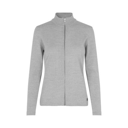 Seven Seas S661 The cardigan med lynlås, merino, dame, lys grå melange