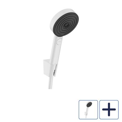 hansgrohe Pulsify Select S Relaxation bruseholdersæt med slange, Ø105 mm, 3-jet, mat hvid