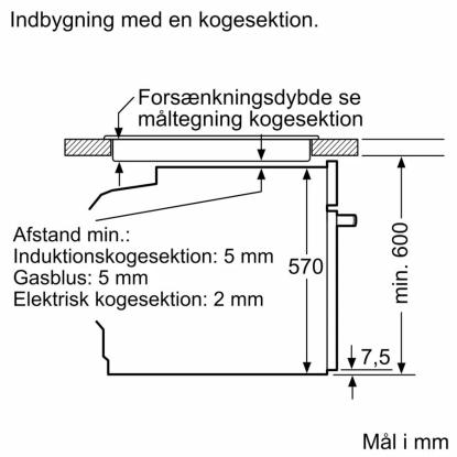 Siemens iQ100 ovn til indbygning HB510ABV0S, 71 liter