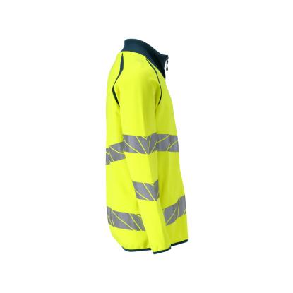 MASCOT ACCELERATE SAFE sweatshirt med lynlås, hi-vis gul/mørk petroleum