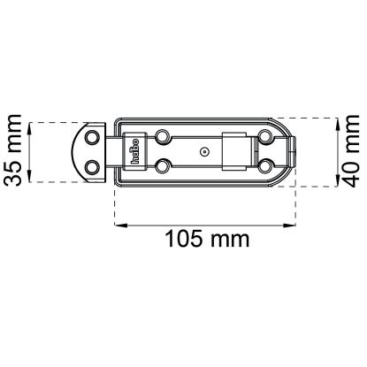Habo skudrigle 105, elgalvaniseret, 105 mm