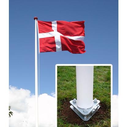 Flagstang i glasfiber med vippebeslag
