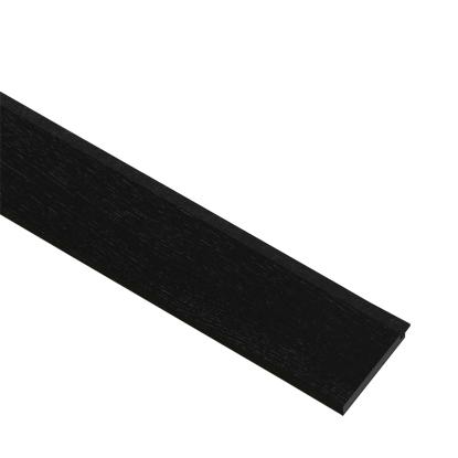 I-Wood afslutningsliste til 3-lamel akustikpanel, sortmalet, sort filt og sort kerne, egefiner, 17 x 92 mm