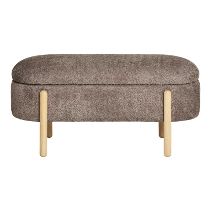 Branca bænk med opbevaring, brun/natur, 97 cm