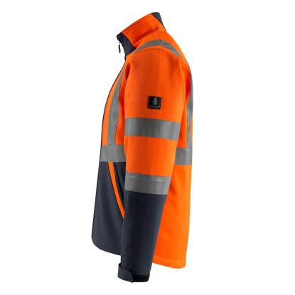 MASCOT SAFE LIGHT Kiama softshell jakke, hi-vis orange/mørk marine