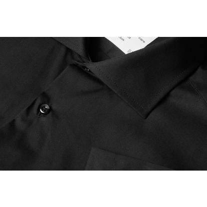 Seven Seas SS410 Poplin skjorte med korte ærmer, modern, sort
