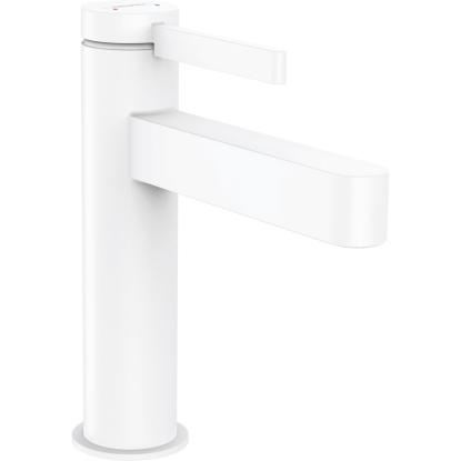 hansgrohe Finoris 110 håndvaskarmatur med bundventil, mat hvid