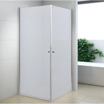 Nortiq Ystad bruseafskærmning, 90 x 90 x 197 cm, frostet glas