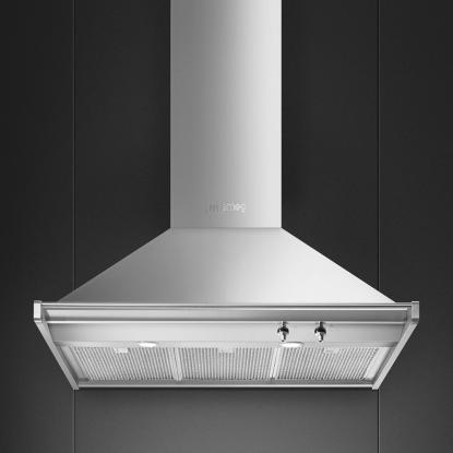 Smeg KD90HXE væghængt emhætte, stål, 90 cm