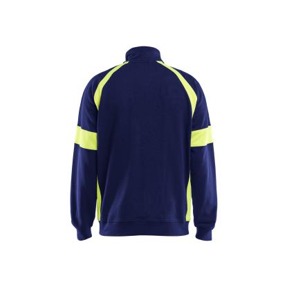 Blåkläder 3567 sweatshirt full zip, marineblå/hi-vis gul