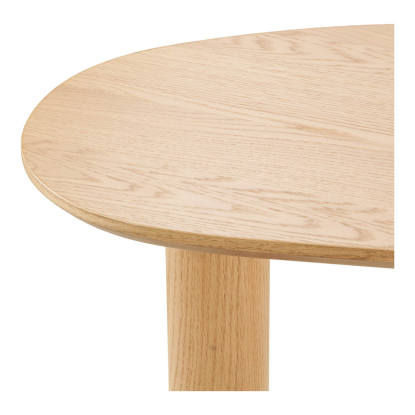 Livigno skrivebord i organisk form, egefiner, 120 x 60 cm
