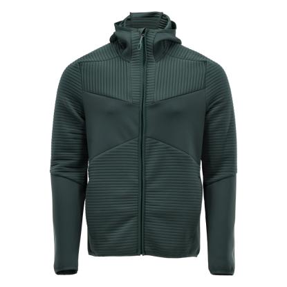 MASCOT CUSTOMIZED fleece hættetrøje med lynlås, skovgrøn