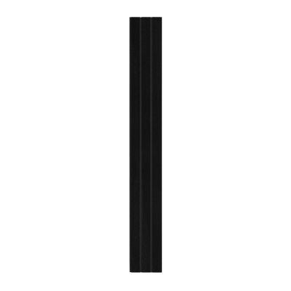 I-Wood Medio+ 3-lamel akustikpanel, sortmalet, sort filt og sort kerne, egefiner, 17 x 300 mm