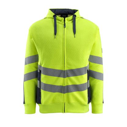 MASCOT SAFE SUPREME Corby hættetrøje med lynlås, hi-vis gul/mørk marine