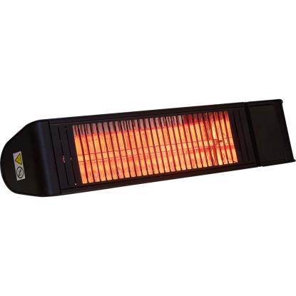 Heatcare Omega el terrassevarmer med fjernbetjening og bluetooth, sort - 2000 W