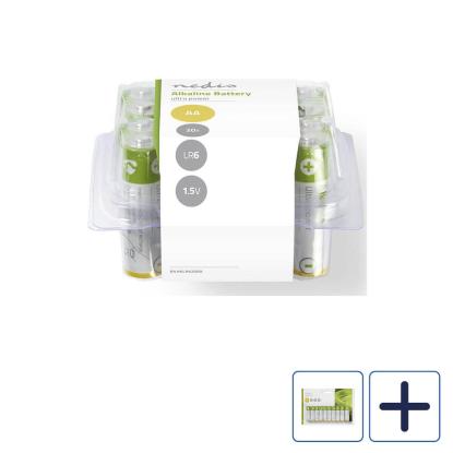 Nedis Alkaline AA batteri, 1.5 V DC