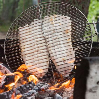 Muurikka dobbelt grillrist, rund, Ø40 cm