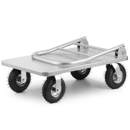 Transportvogn, sølv, stål, maks 500 kg