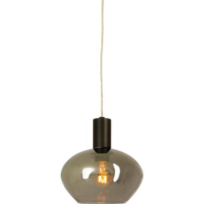 Aneta Bell pendel, Ø15 cm, røgfarvet