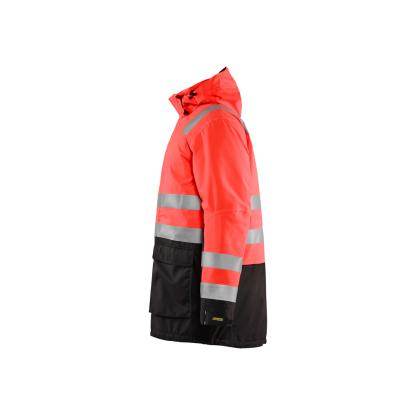 Blåkläder 4495 high vis vinterparkajakke, hi-vis rød/sort