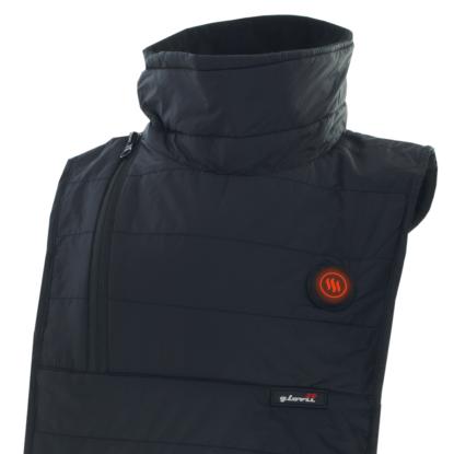Glovii halsvarmer med varme, GA2M, kompatibel med enhver 2A powerbank, sort