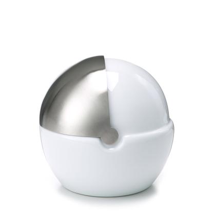 Steel-Function sukkerskål med låg, porcelæn/stål, 13 cm