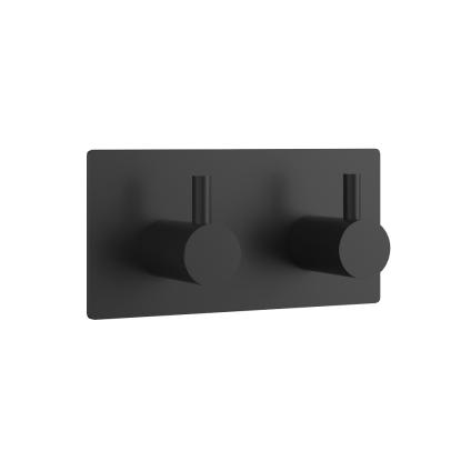 House Rio knage med 2 kroge, mat sort, 90 x 45 x 32 mm