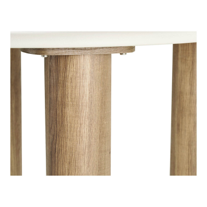 Fondi spisebord i cement look, sand/brun, Ø120 cm