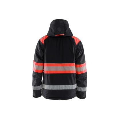 Blåkläder 4480 high vis vinterjakke, sort/hi-vis rød