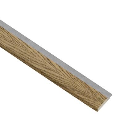 I-Wood afslutningsliste til akustikpanel, mørkebrun olieret, grå filt og lys kerne, egefiner, 16 x 42 x 2400 mm