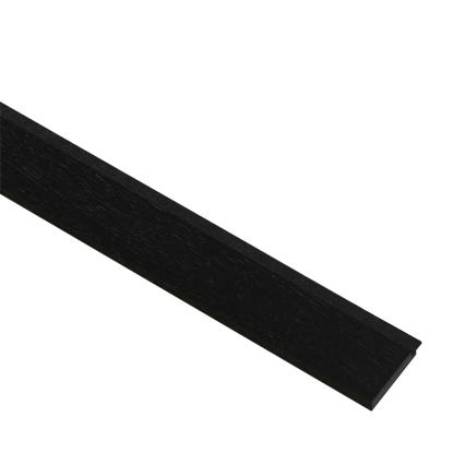 I-Wood afslutningsliste til 4-lamel akustikpanel, sortmalet, sort filt og sort kerne, egefiner, 17 x 67 mm