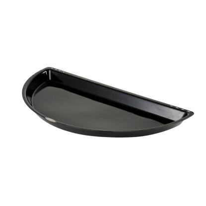 Bon-fire halv BBQ pande, sort, 29 x 57 cm
