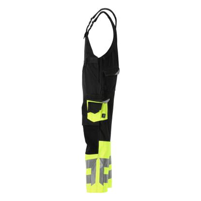 MASCOT SAFE SUPREME Sunderland overall med knælommer, sort/hi-vis gul