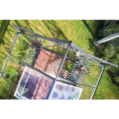 Halls Icon 8 drivhus 8,1 m², alu, 3 mm hærdet glas