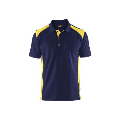 Blåkläder 3324 poloshirt, marineblå/hi-vis gul