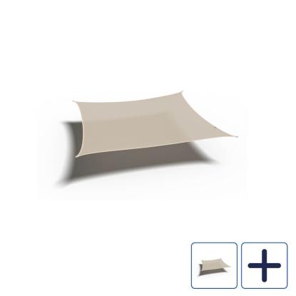 Platinum Sun & Shade Coolfit firkantet solsejl, naturhvid