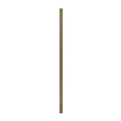 I-Wood afslutningsliste til 4-lamel akustikpanel, sort olieret, brun filt og sort kerne, egefiner, 17 x 67 mm