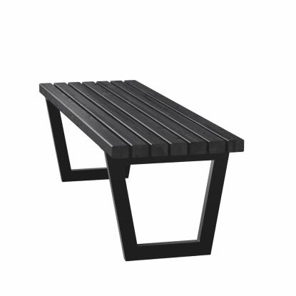 PLUS Siesta Living bænk/bord, sort, 150 cm