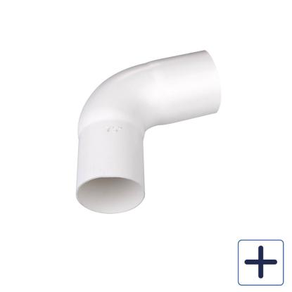 Plastmo bøjning, PVC, hvid, 75°