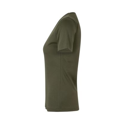 ID 0506 Interlock T-shirt med v-hals, dame, oliven
