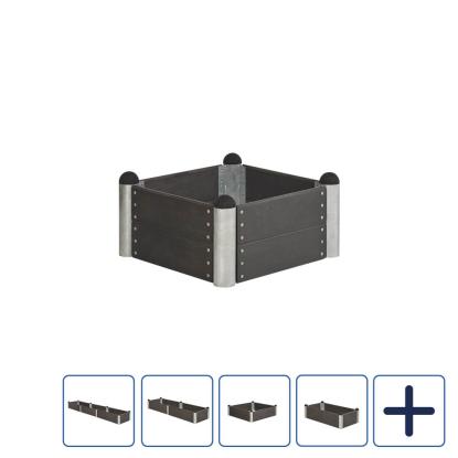 PLUS PIPE højbed, skifergrå/komposit