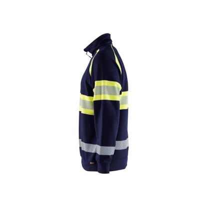 Blåkläder 3553 high vis sweatshirt, marineblå/hi-vis gul